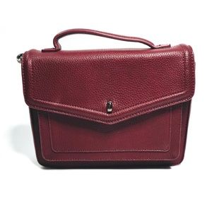 Burgundy/ Mulberry Top-handle crossbody bag